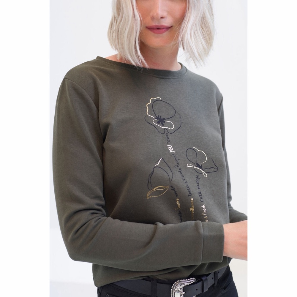 CAROLL Paris Jason Sweatshirt - Khaki Green